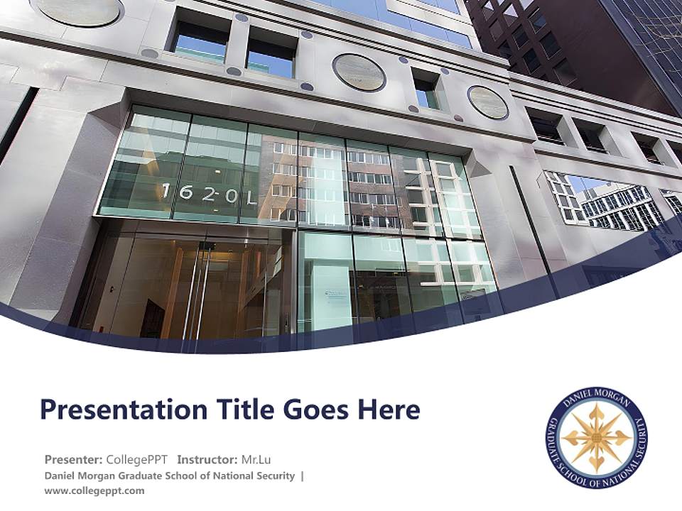 Daniel Morgan Graduate School of National Security Course/Courseware Creation PPT Template4:3 ratio PPT effect preview image5