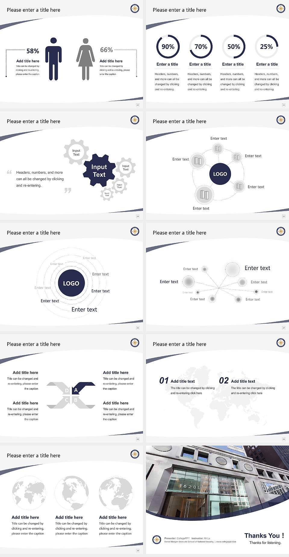 Daniel Morgan Graduate School of National Security Course/Courseware Creation PPT Template4:3 ratio PPT effect preview image4