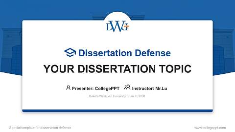 Dakota Wesleyan University Graduation Thesis Defense PPT Template