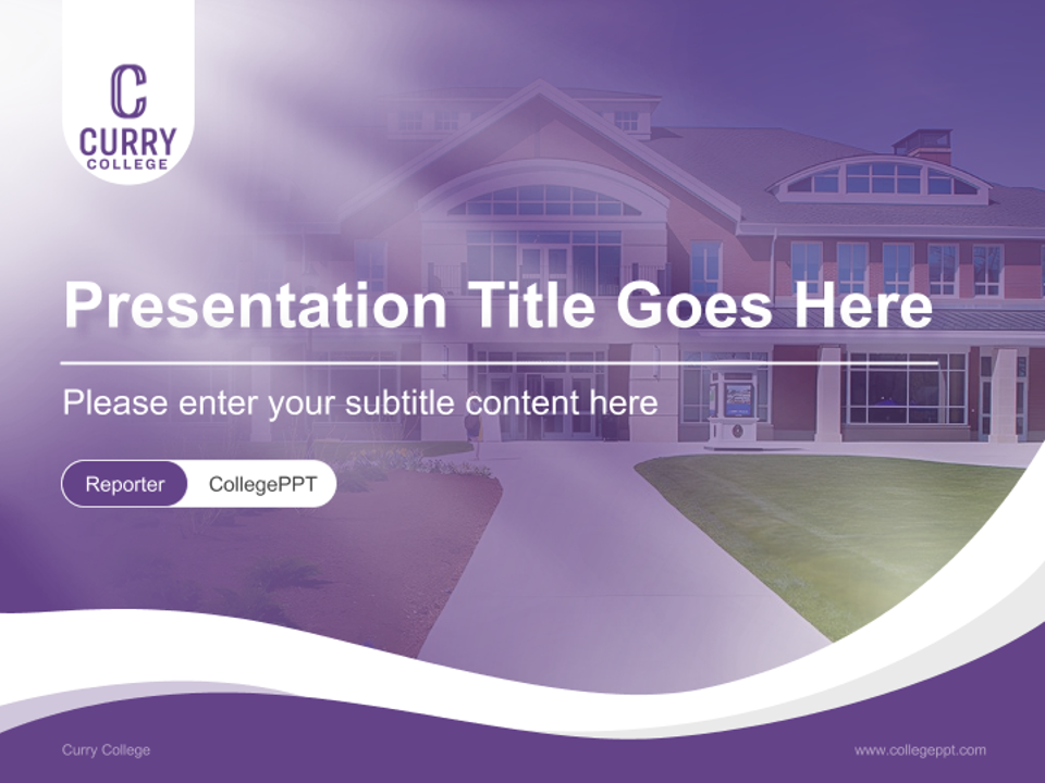 Curry College Lecture Sharing and Networking Event PPT Template_CollegePPT