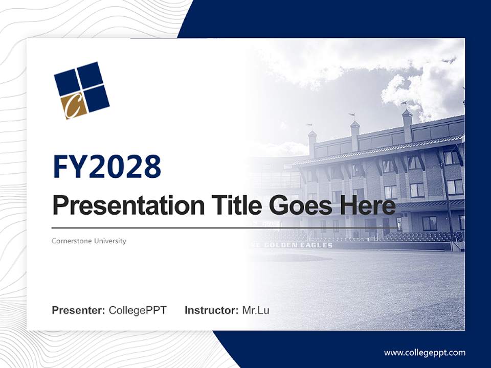 Cornerstone University Academic Presentation/Research Findings Report PPT Template4:3 ratio PPT effect preview image5