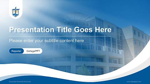 Concordia University-Wisconsin Lecture Sharing and Networking Event PPT Template
