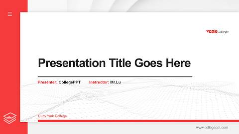 Cuny York College Thesis Proposal/Graduation Defense PPT Template