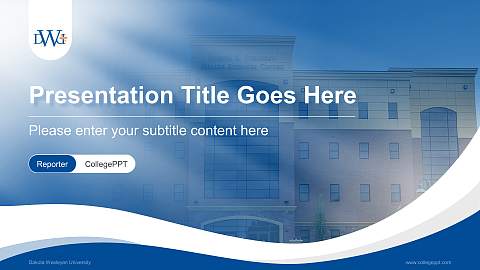 Dakota Wesleyan University Lecture Sharing and Networking Event PPT Template