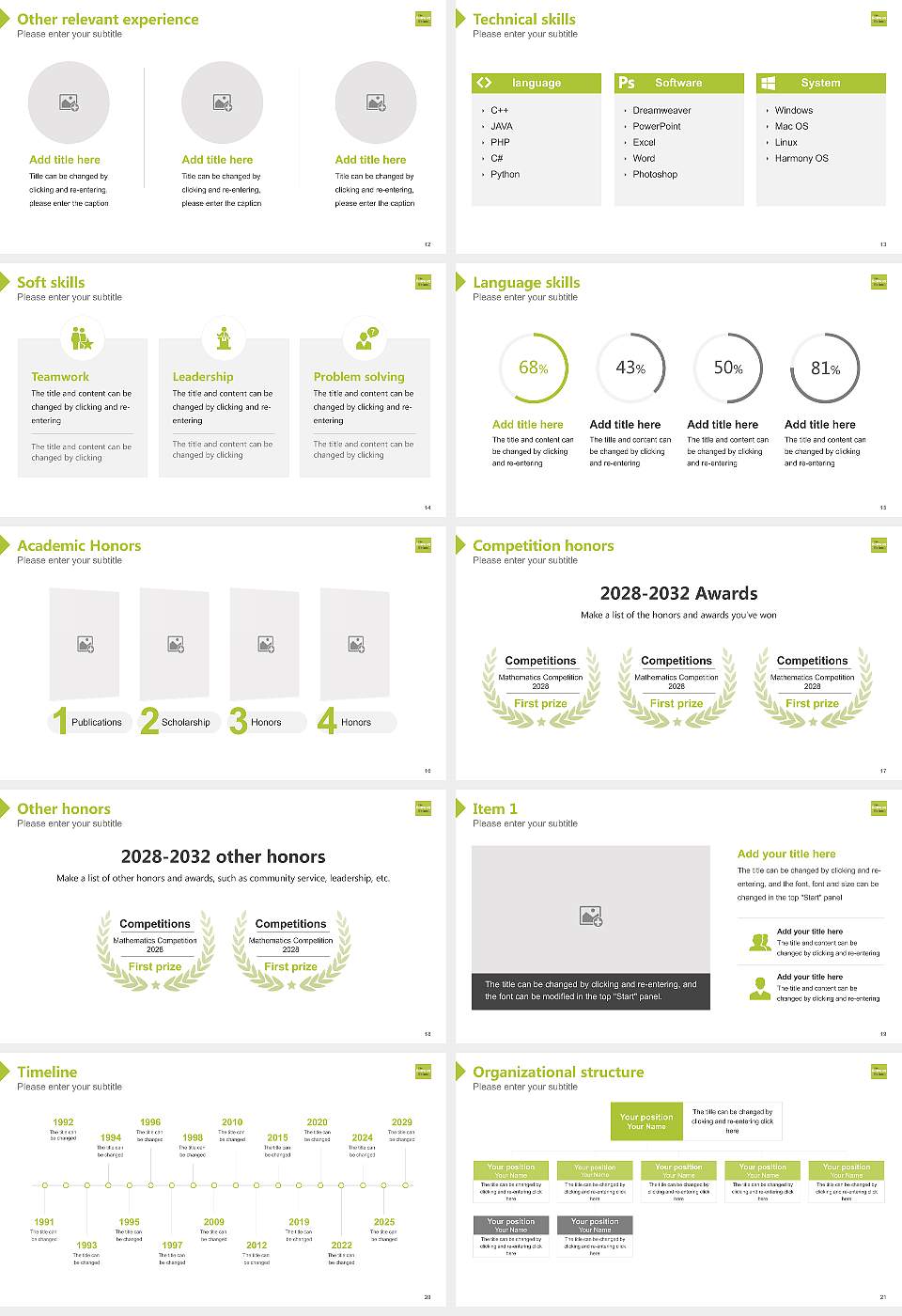Conway School of Landscape Design Resume PPT Template16:9 ratio PPT effect preview image3