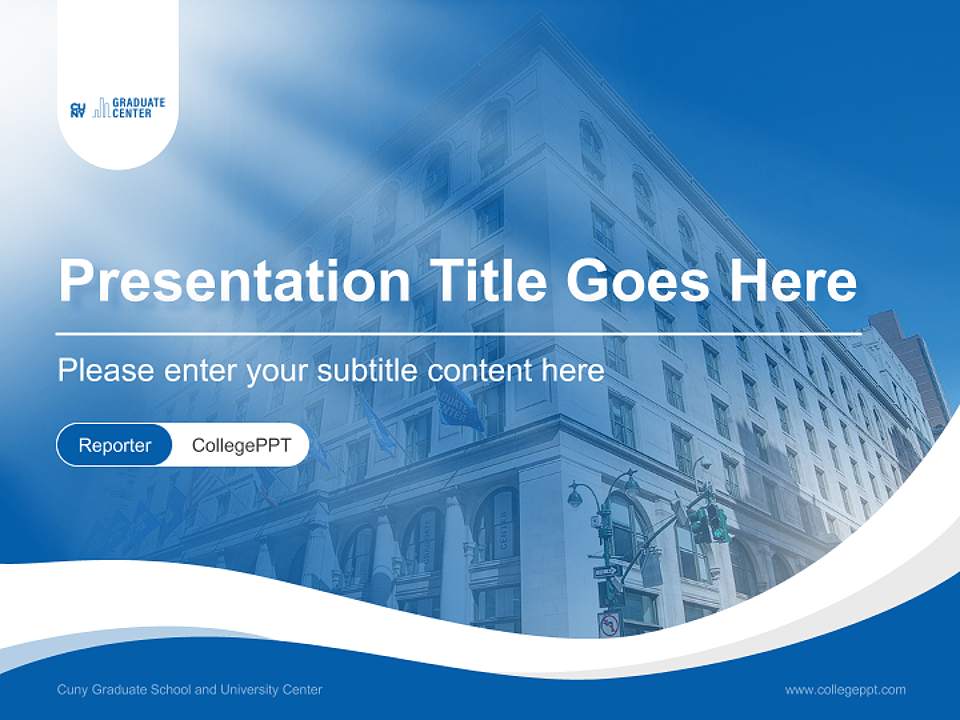 Cuny Graduate School and University Center Lecture Sharing and Networking Event PPT Template4:3 ratio PPT effect preview image4