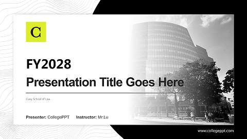 Cuny School of Law Academic Presentation/Research Findings Report PPT Template