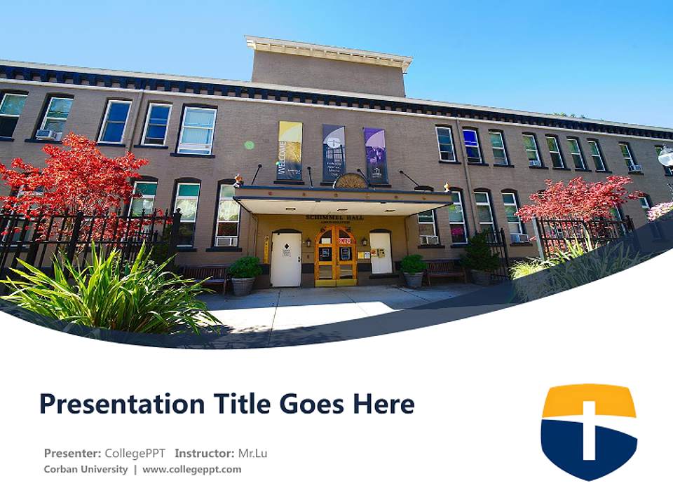 Corban University Course/Courseware Creation PPT Template4:3 ratio PPT effect preview image5