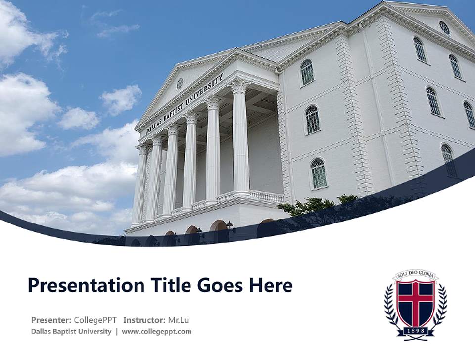 Dallas Baptist University Course/Courseware Creation PPT Template4:3 ratio PPT effect preview image5
