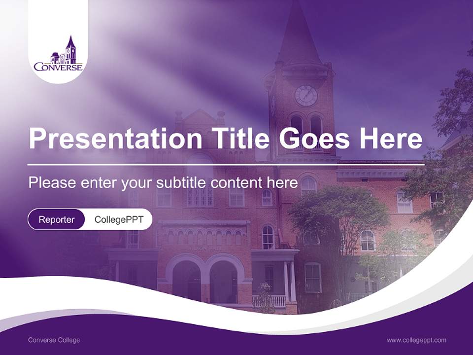 Converse College Lecture Sharing and Networking Event PPT Template4:3 ratio PPT effect preview image4