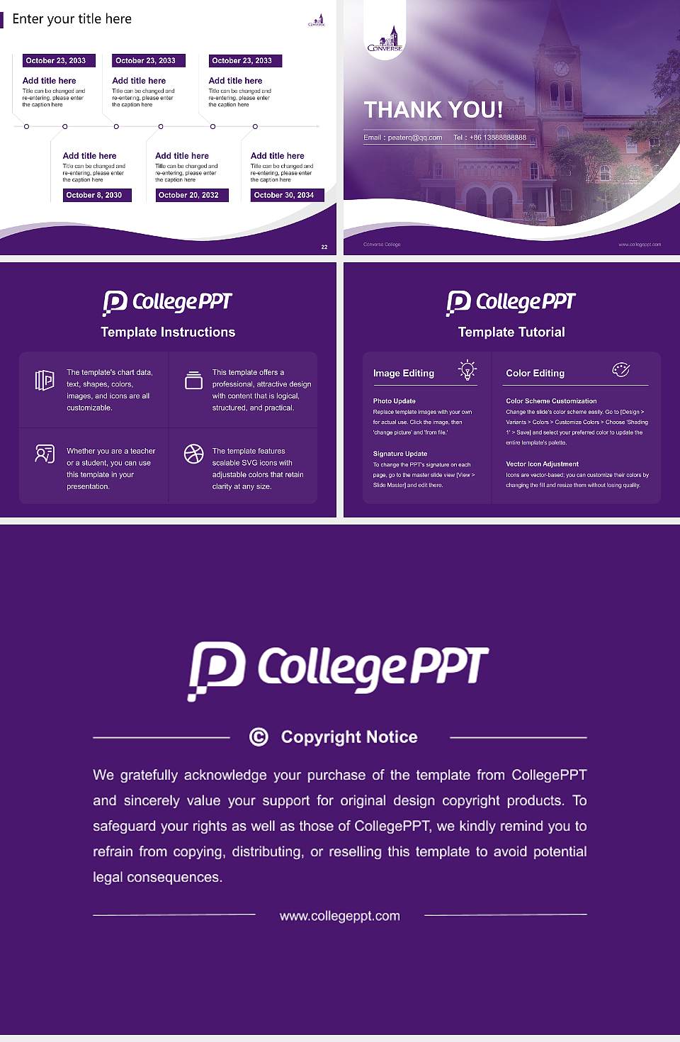Converse College Lecture Sharing and Networking Event PPT Template4:3 ratio PPT effect preview image4