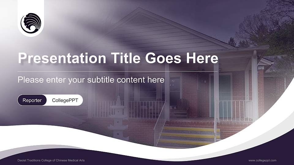 Daoist Traditions College of Chinese Medical Arts Lecture Sharing and Networking Event PPT Template16:9 ratio PPT effect preview image