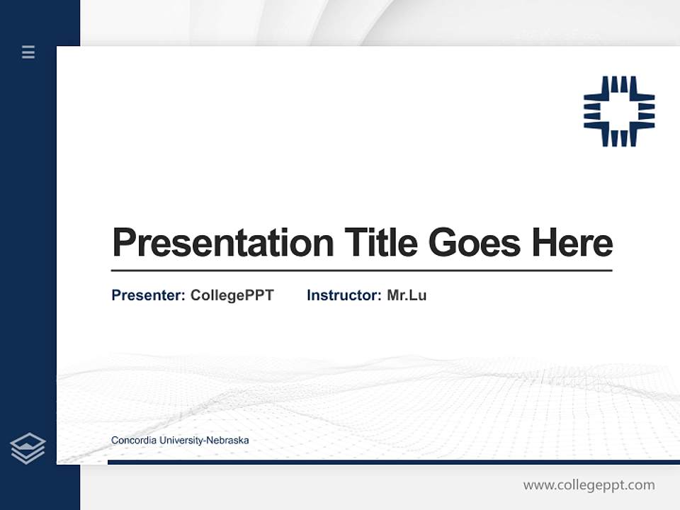 Concordia University-Nebraska Thesis Proposal/Graduation Defense PPT Template4:3 ratio PPT effect preview image5