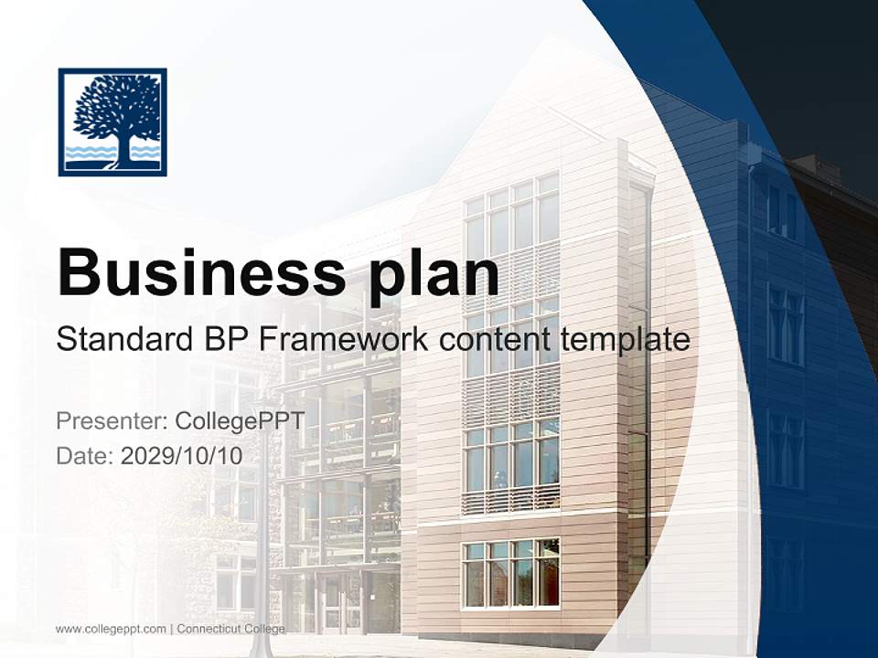 Connecticut College Competition/Entrepreneurship Contest PPT Template4:3 ratio PPT effect preview image9