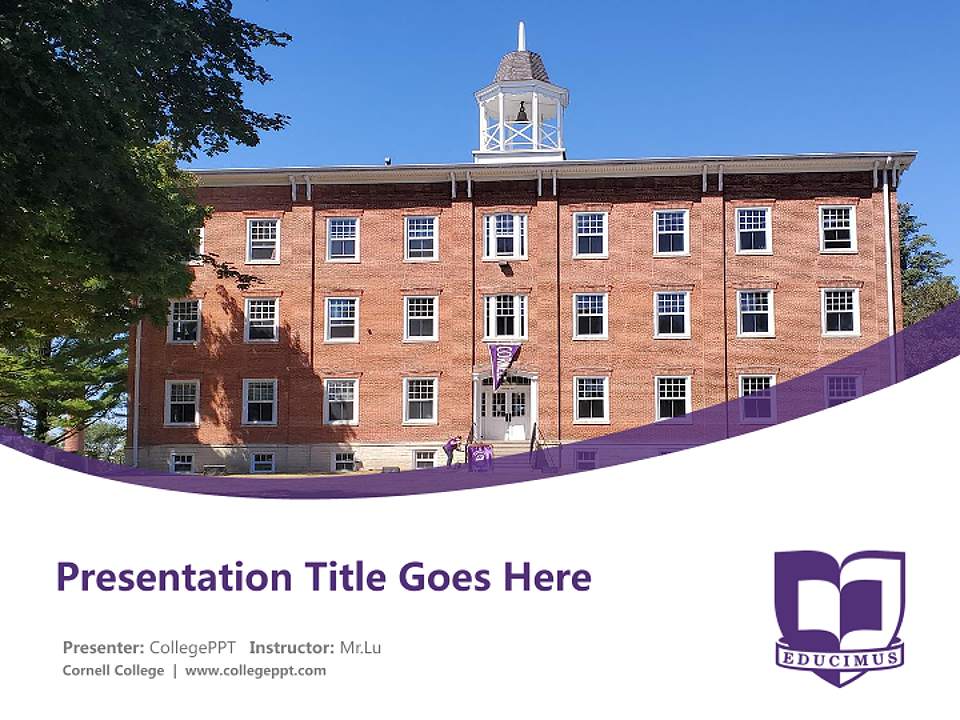 Cornell College Course/Courseware Creation PPT Template4:3 ratio PPT effect preview image5