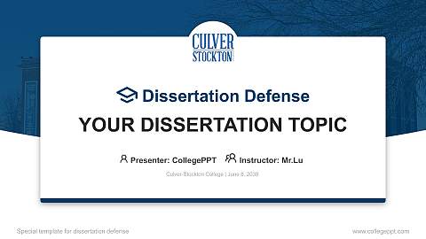 Culver-Stockton College Graduation Thesis Defense PPT Template