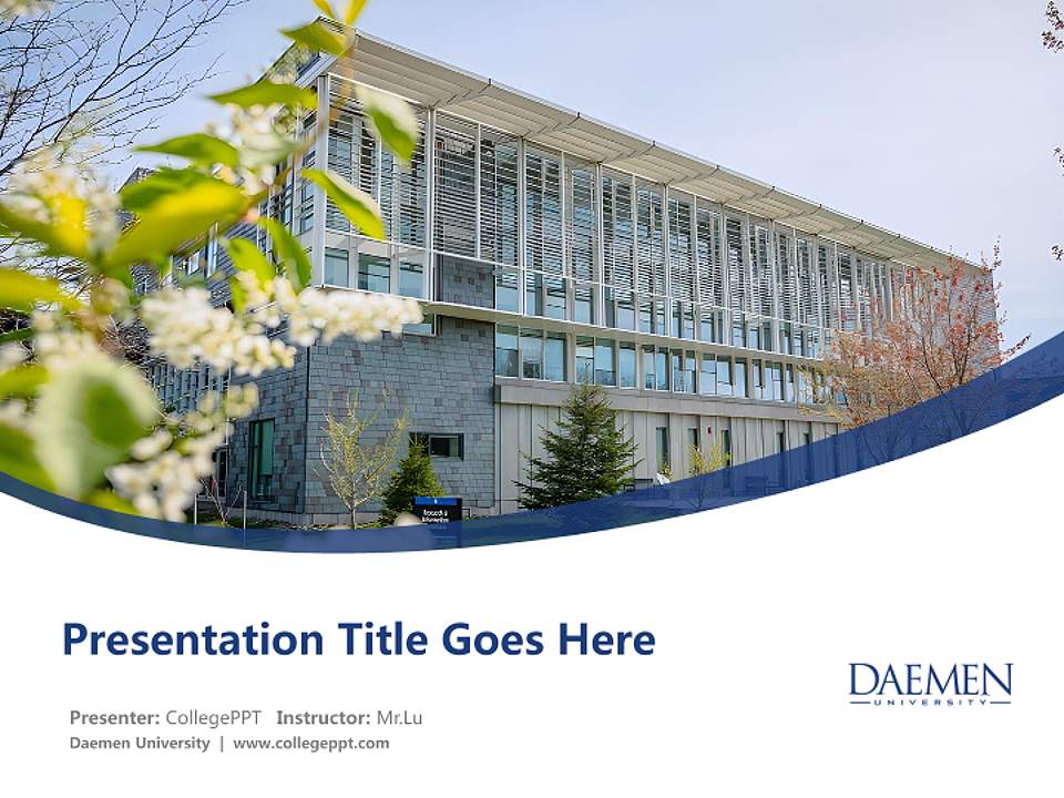 Daemen University Course/Courseware Creation PPT Template4:3 ratio PPT effect preview image5