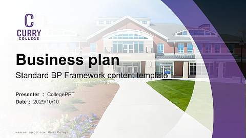 Curry College Competition/Entrepreneurship Contest PPT Template