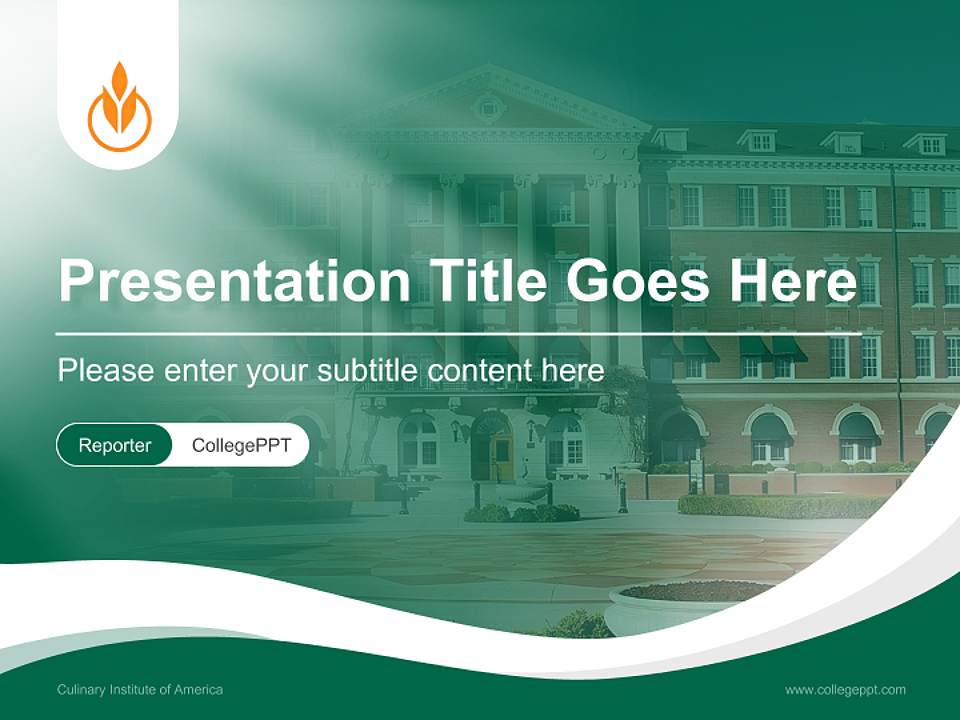 Culinary Institute of America Lecture Sharing and Networking Event PPT Template4:3 ratio PPT effect preview image4