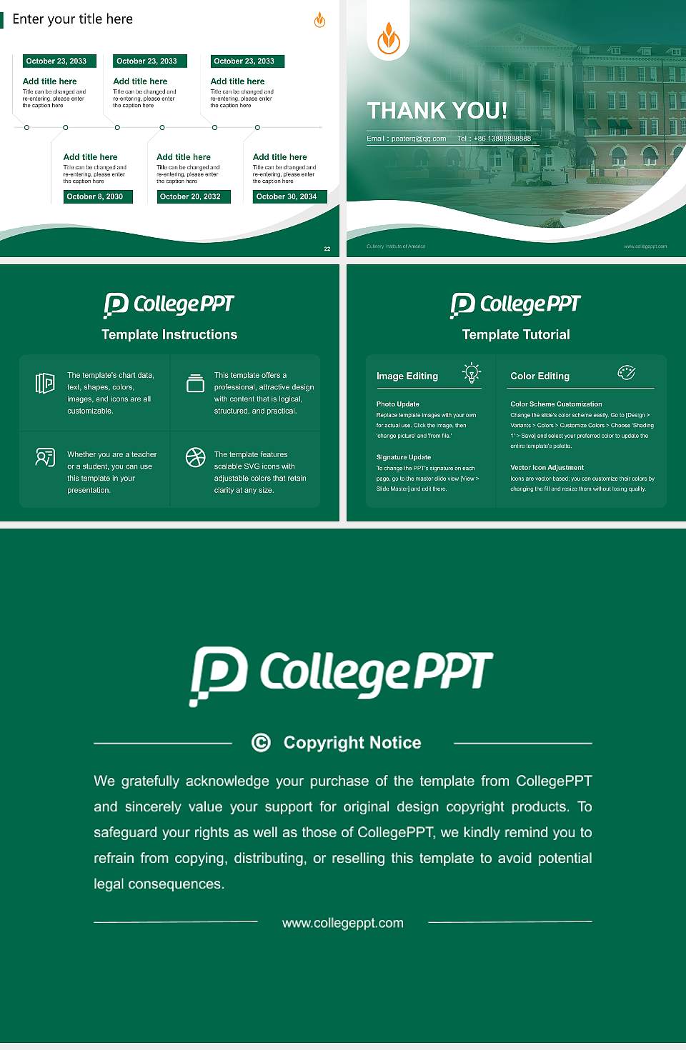Culinary Institute of America Lecture Sharing and Networking Event PPT Template4:3 ratio PPT effect preview image4