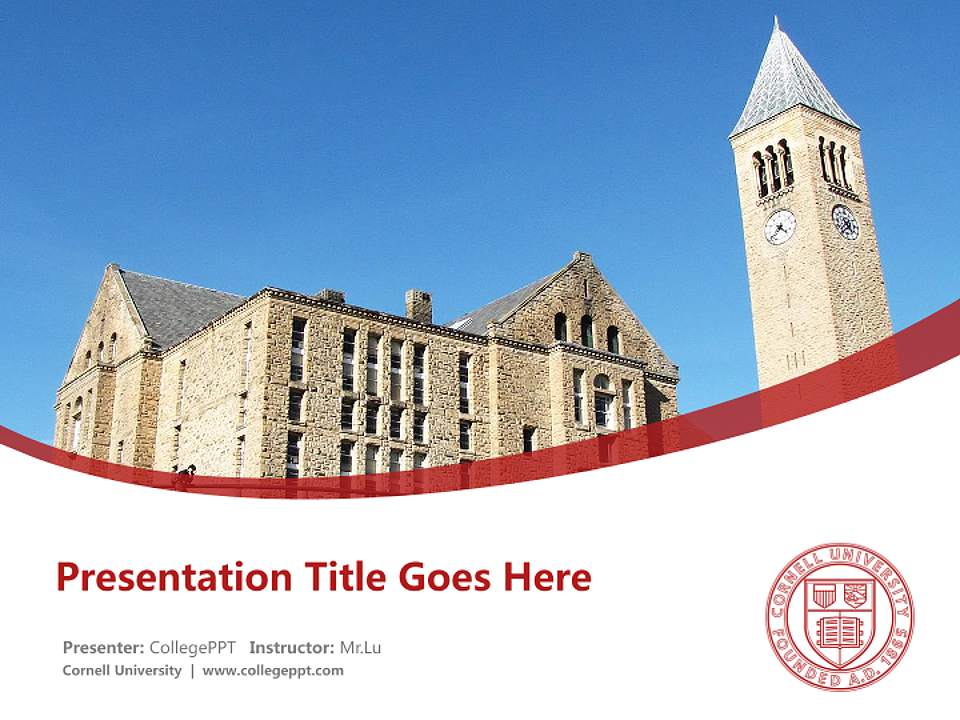 Cornell University Course/Courseware Creation PPT Template4:3 ratio PPT effect preview image5