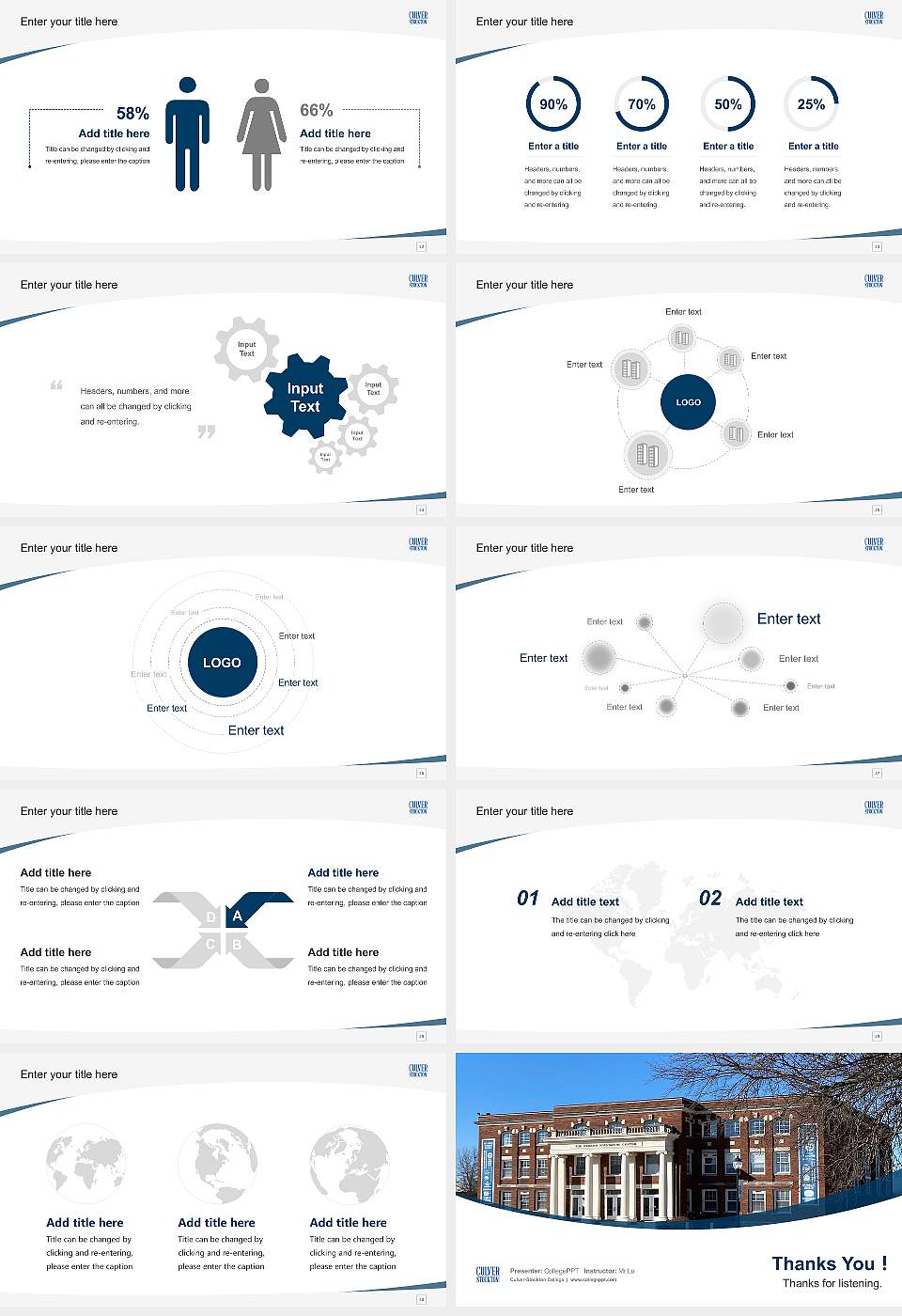 Culver-Stockton College Course/Courseware Creation PPT Template16:9 ratio PPT effect preview image4