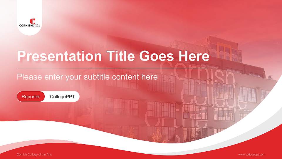 Cornish College of the Arts Lecture Sharing and Networking Event PPT Template16:9 ratio PPT effect preview image