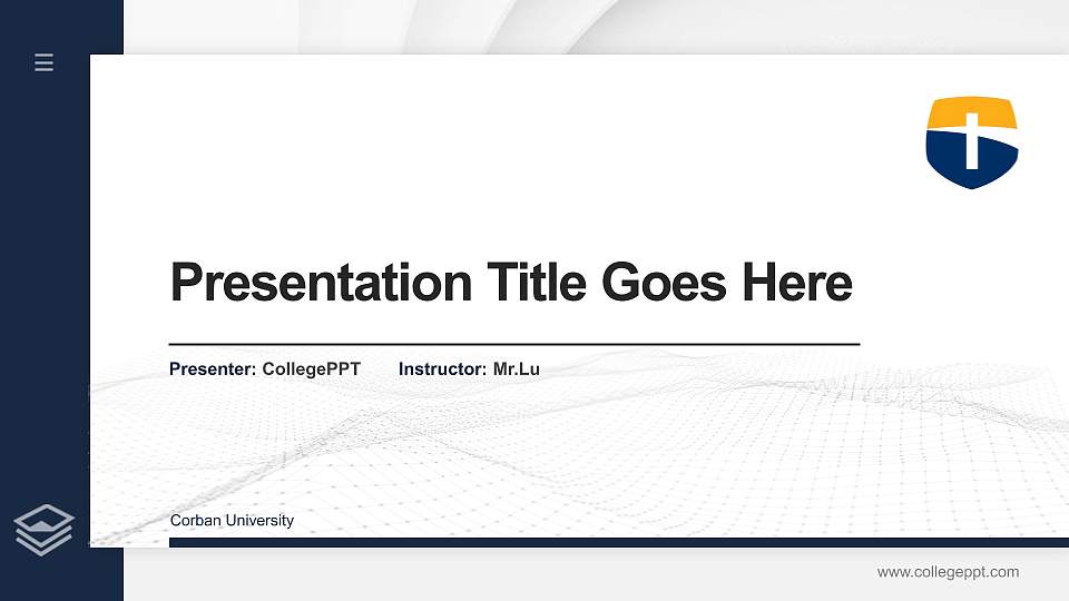 Corban University Thesis Proposal/Graduation Defense PPT Template16:9 ratio PPT effect preview image
