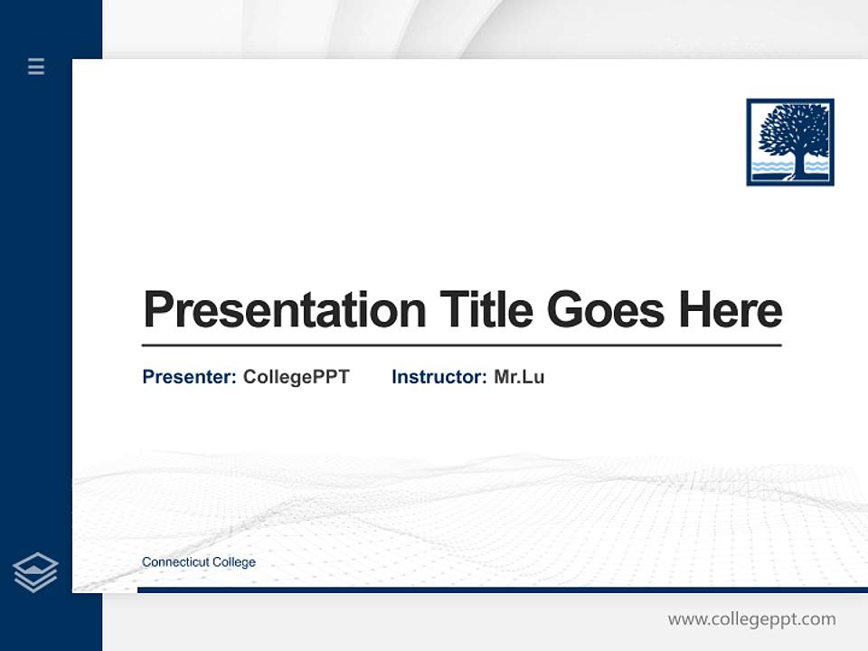 Connecticut College Thesis Proposal/Graduation Defense PPT Template4:3 ratio PPT effect preview image5