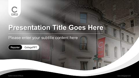 Curtis Institute of Music Lecture Sharing and Networking Event PPT Template