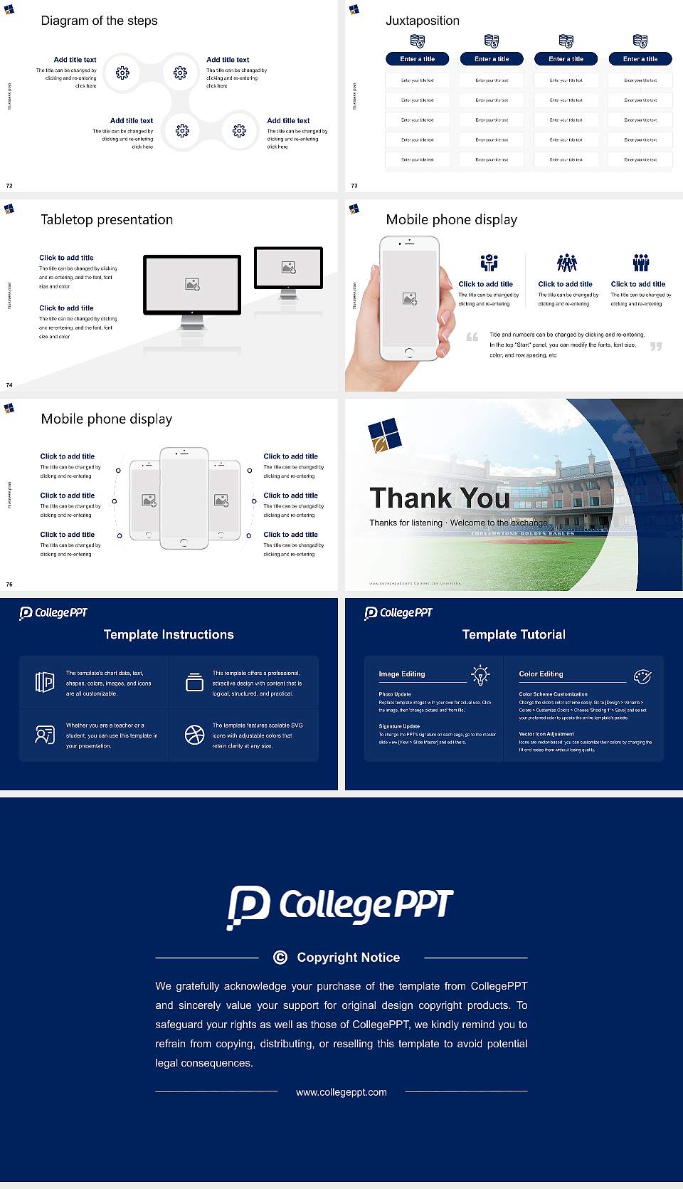 Cornerstone University Competition/Entrepreneurship Contest PPT Template16:9 ratio PPT effect preview image9