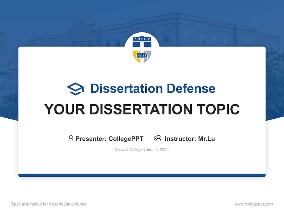 Criswell College Graduation Thesis Defense PPT Template4:3 ratio PPT effect preview image7