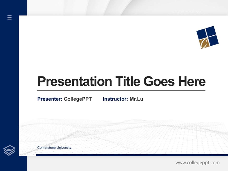 Cornerstone University Thesis Proposal/Graduation Defense PPT Template4:3 ratio PPT effect preview image5