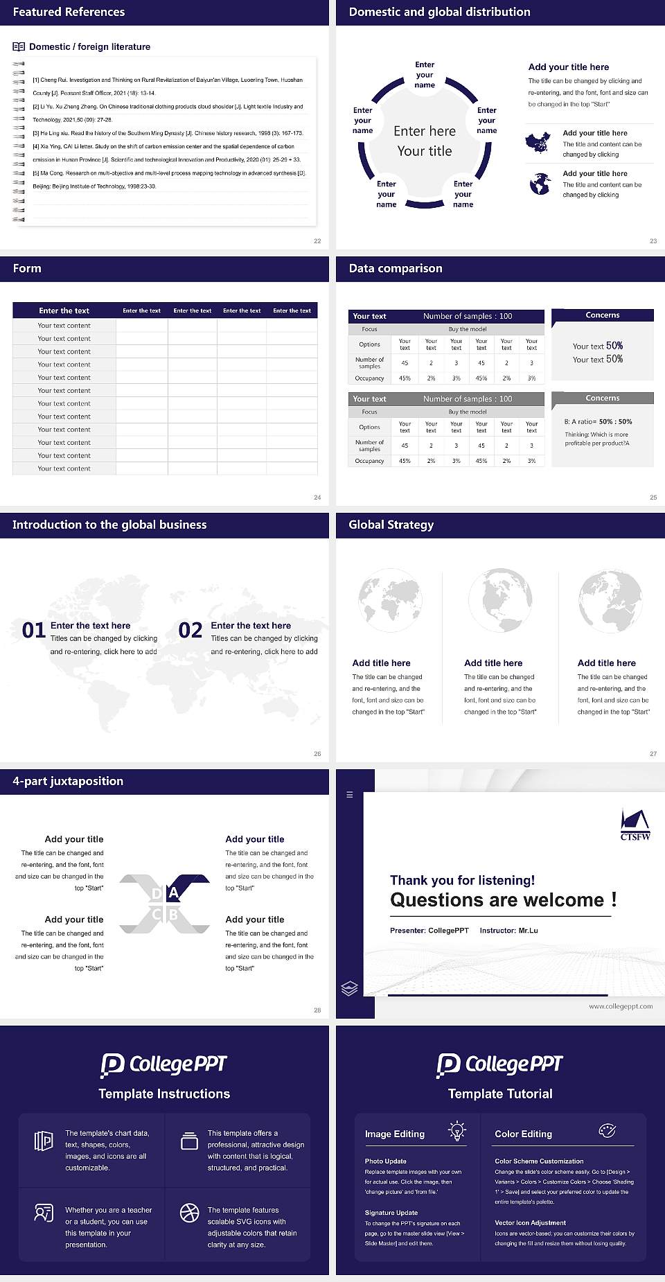Concordia Theological Seminary Thesis Proposal/Graduation Defense PPT Template4:3 ratio PPT effect preview image4