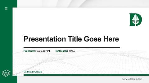 Dartmouth College Thesis Proposal/Graduation Defense PPT Template