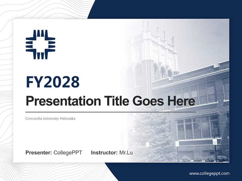 Concordia University-Nebraska Academic Presentation/Research Findings Report PPT Template4:3 ratio PPT effect preview image5