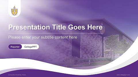 Concordia University Texas Lecture Sharing and Networking Event PPT Template