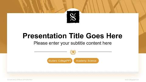 Conservatory of Music of Puerto Rico National Scholarship Defense PPT Template