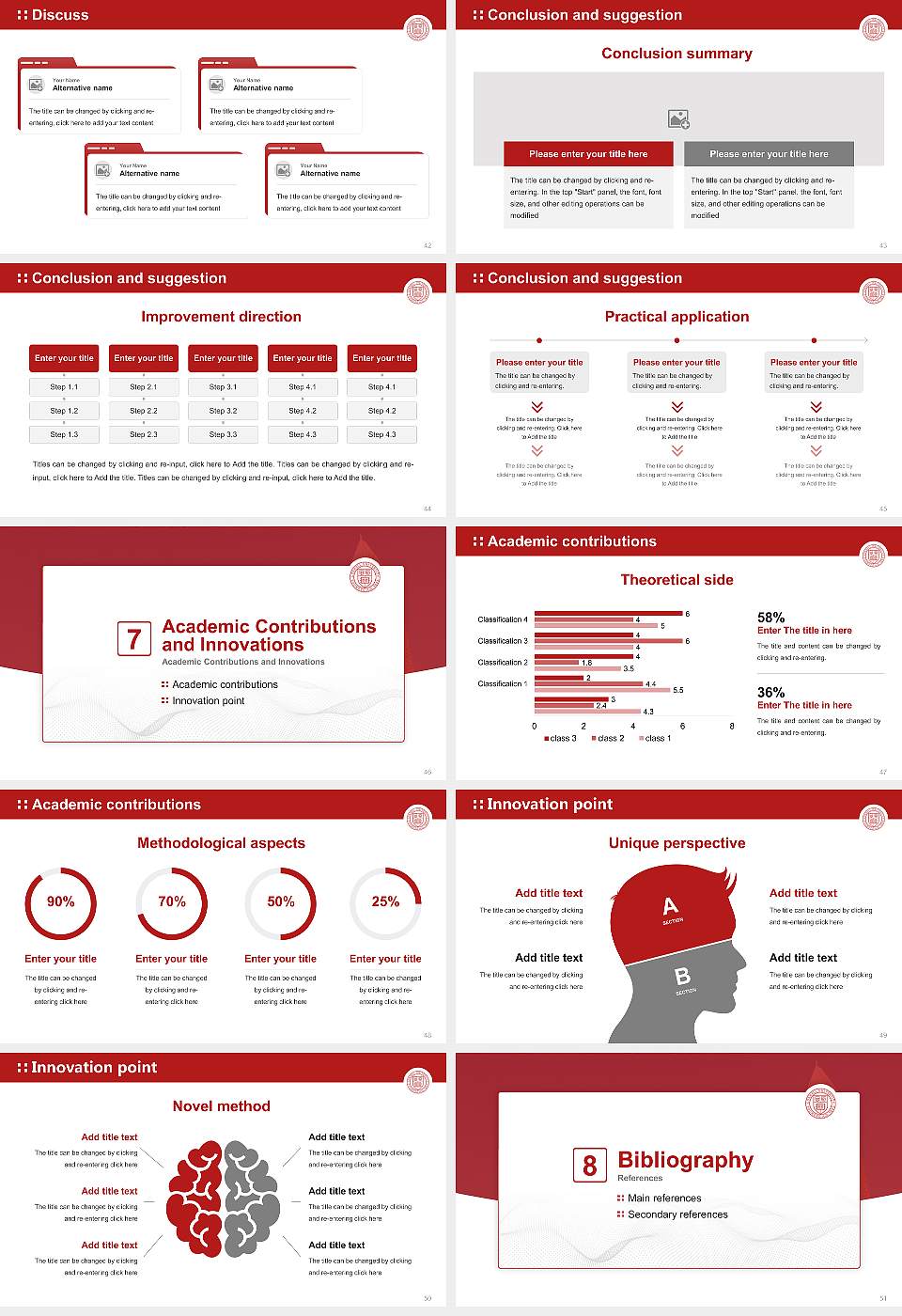 Cornell University Graduation Thesis Defense PPT Template16:9 ratio PPT effect preview image6