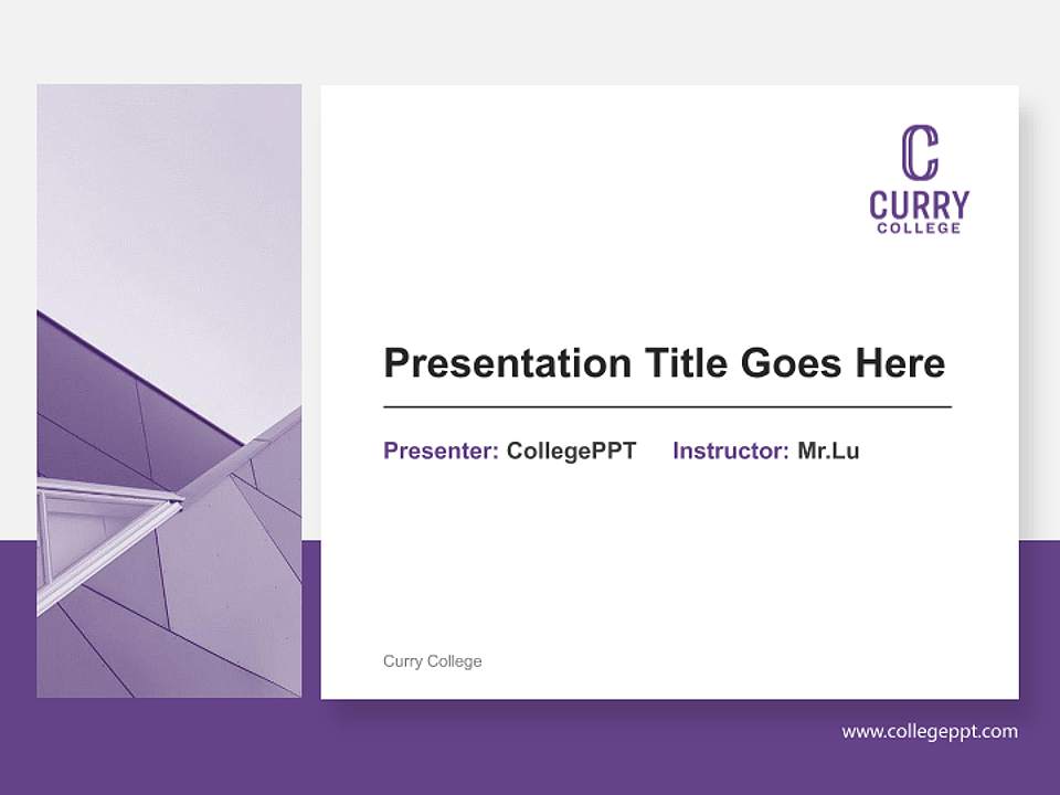 Curry College General Purpose PPT Template4:3 ratio PPT effect preview image6