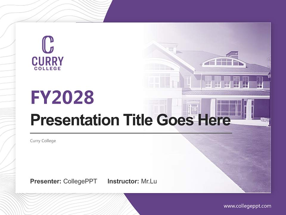 Curry College Academic Presentation/Research Findings Report PPT Template4:3 ratio PPT effect preview image5