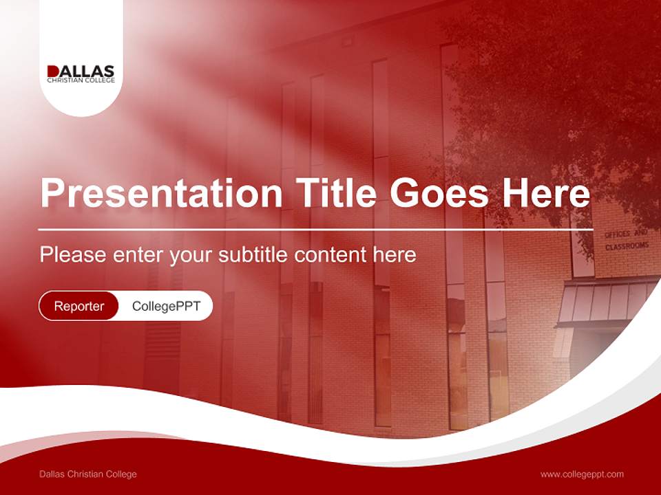 Dallas Christian College Lecture Sharing and Networking Event PPT Template4:3 ratio PPT effect preview image4