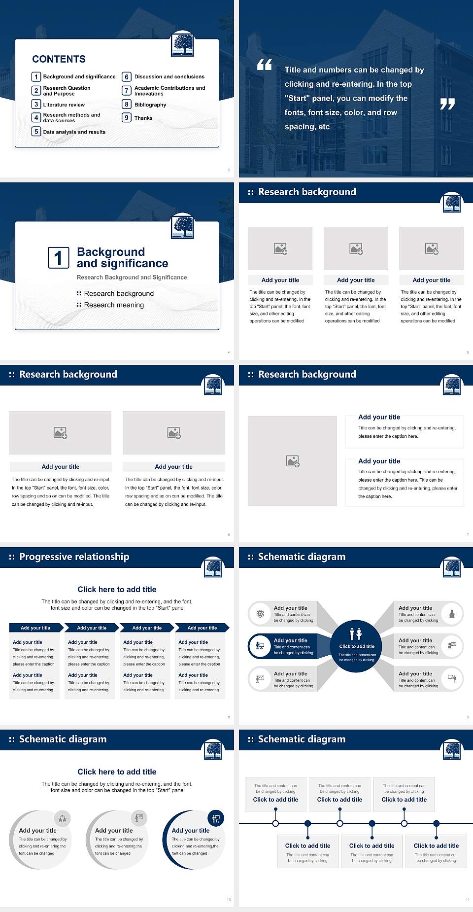 Connecticut College Graduation Thesis Defense PPT Template4:3 ratio PPT effect preview image2