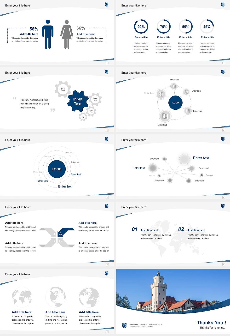 Covenant College Course/Courseware Creation PPT Template16:9 ratio PPT effect preview image4