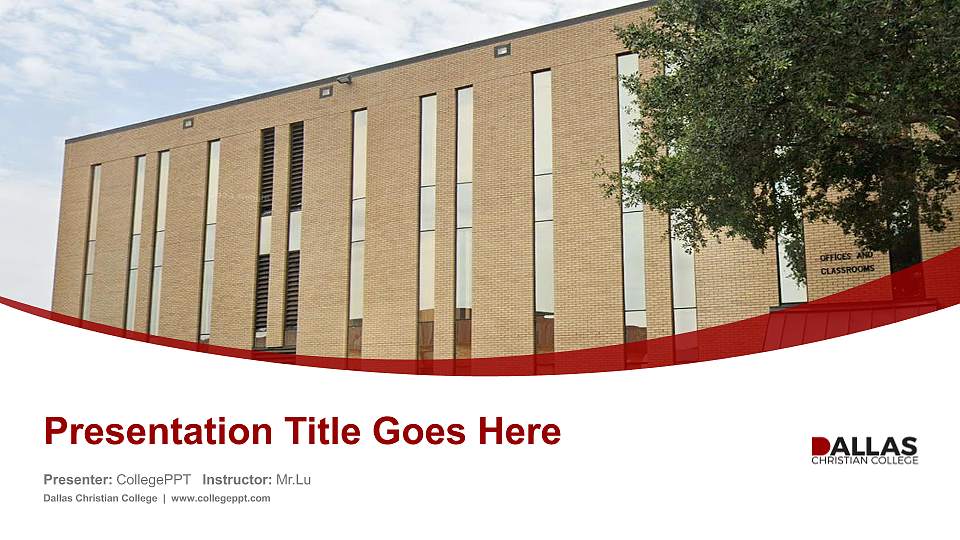 Dallas Christian College Course/Courseware Creation PPT Template16:9 ratio PPT effect preview image