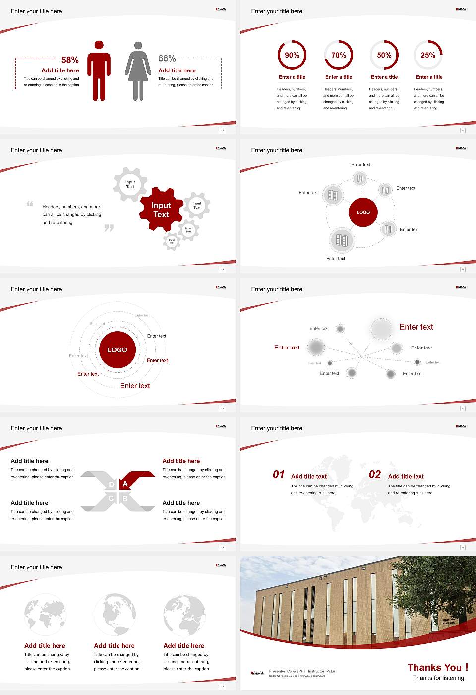 Dallas Christian College Course/Courseware Creation PPT Template16:9 ratio PPT effect preview image4