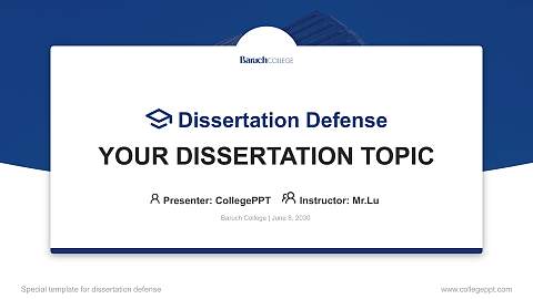 Baruch College Graduation Thesis Defense PPT Template