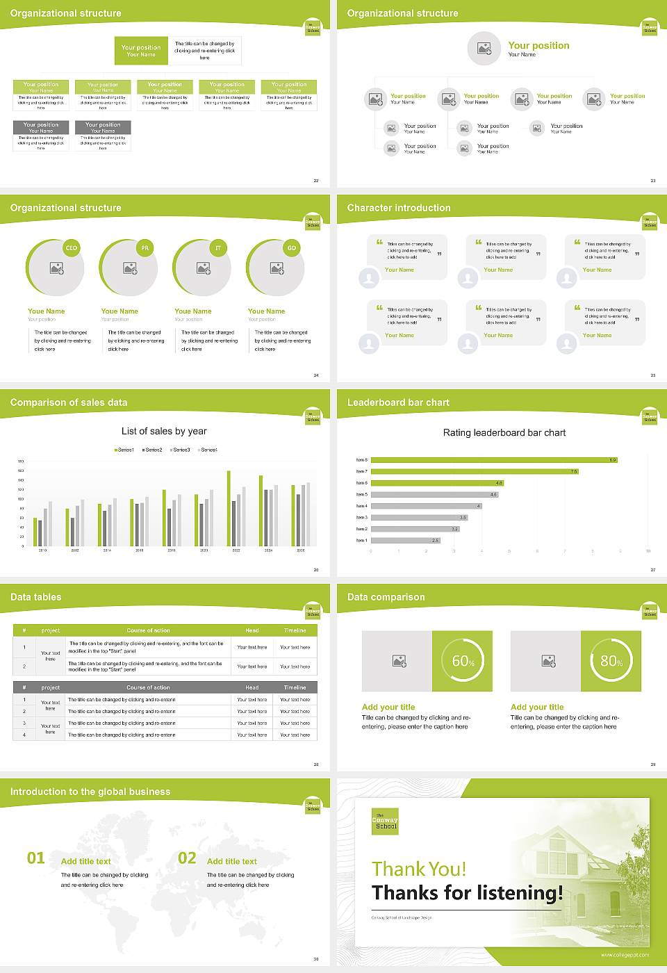 Conway School of Landscape Design Academic Presentation/Research Findings Report PPT Template16:9 ratio PPT effect preview image4