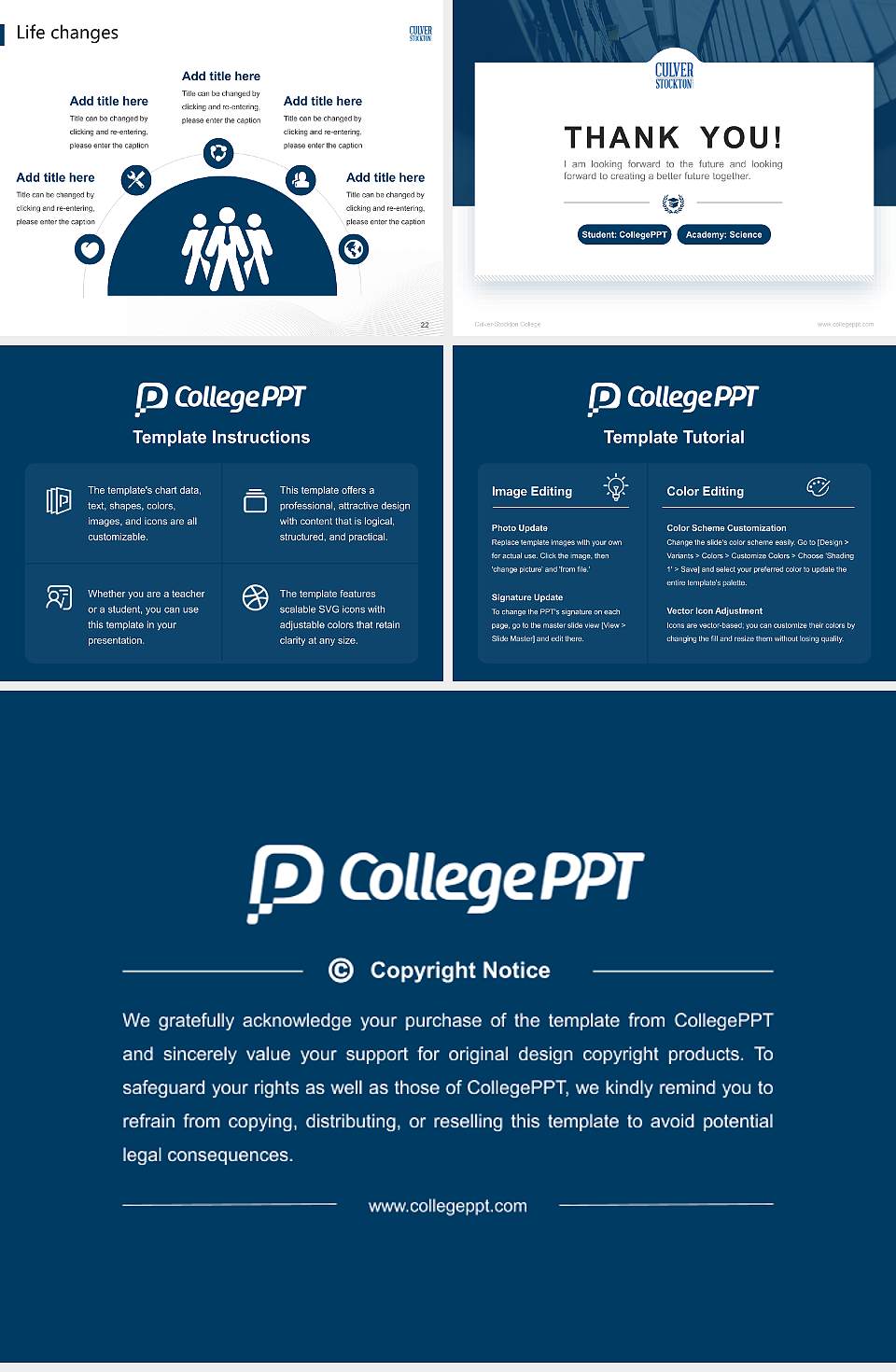 Culver-Stockton College National Scholarship Defense PPT Template4:3 ratio PPT effect preview image4