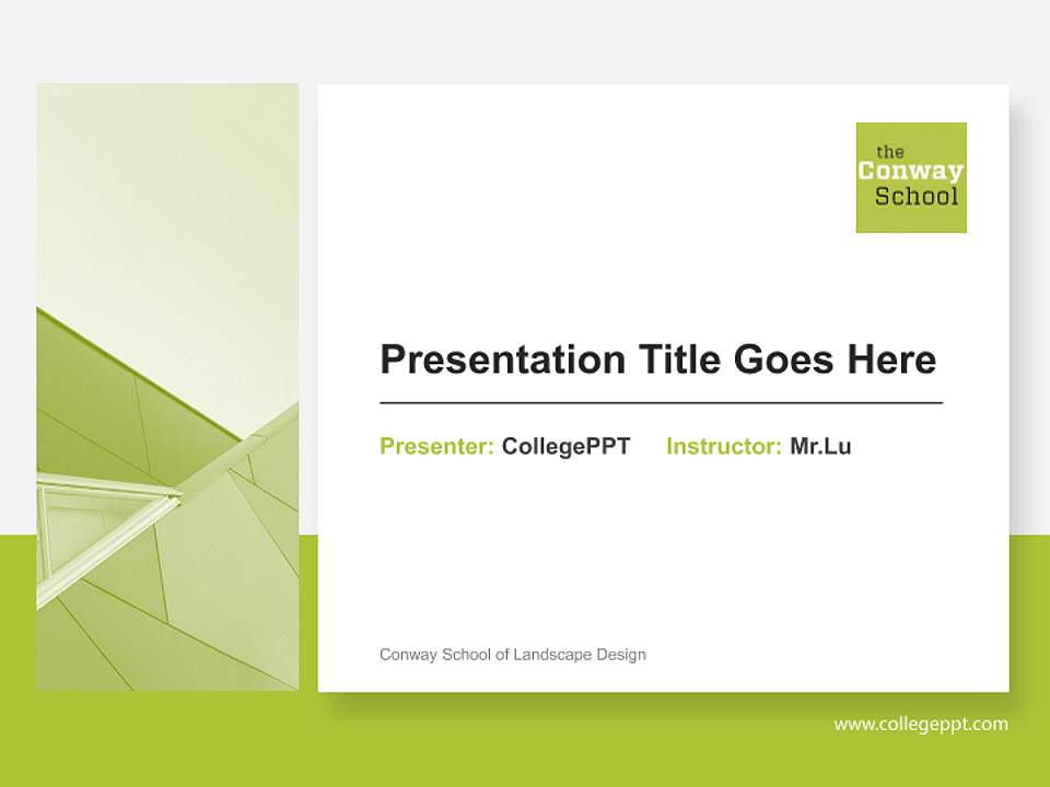 Conway School of Landscape Design General Purpose PPT Template4:3 ratio PPT effect preview image6